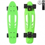 Скейтборд Y-SCOO Skateboard Fishbone с ручкой 22" — GREEN/black
