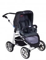 Коляска 2 в 1 Patron Fenix 4XC-S (серебряная рама) — gento smoke grey 605
