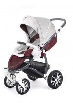 Прогулочная коляска Esspero Grand Discovery (шасси Graphite White) — Maroon leatherette