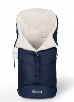 Конверт в коляску Esspero Sleeping Bag White (натуральная 100% шерсть) — Navy