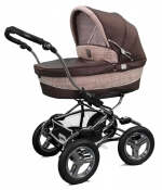 Коляска для новорожденных Bebecar Stylo AT Chrome Leather (Кожа) — 382