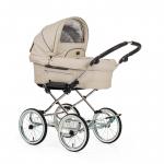 Коляска 2 в 1 Emmaljunga Mondial Leatherette (шасси de Luxe) — Vanilla Leatherette