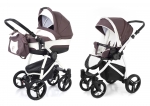 Коляска 2 в 1 Esspero Newborn Lux (шасси White) — Brown Lux