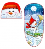 Снегокат Барс комфорт Снеговик — красный