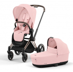 Коляска 2 в 1 Cybex Priam IV (шасси Rosegold) — Peach Pink