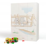 Шкаф 3х дверный ABC-KING BEARS — белый