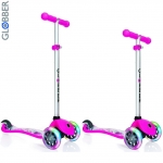 Самокат GLOBBER PRIMO Fantasy с 3 светящимися колесами — BIG Flowers Neon pink