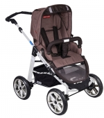 Коляска 2 в 1 Patron Fenix 4XC-S (серебряная рама) — tweed tabasco brown 663