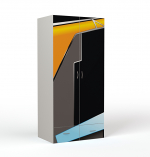 Шкаф 2х дверный ABC-KING PILOT — без зеркала, серый каркас