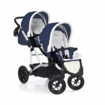 Коляска для двойни Esspero Duetto (шасси Grey) — Navy Grey